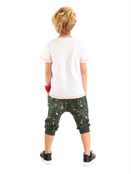 Denokids Erkek Çocuk Kaykay Splash T-shirt Kapri Takım MS-24Y1-020