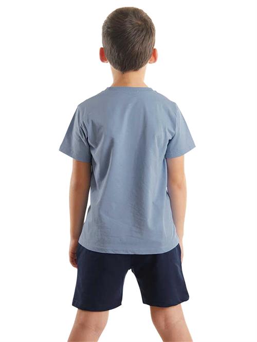 Denokids Erkek Çocuk Kepçe İşte Tişört Şort Takım MS-24Y1-030