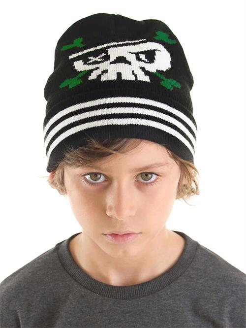 Denokids Erkek Çocuk Korsan Triko Bere Siyah MS-22S1-068