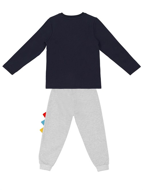 Denokids Erkek Çocuk Rawr Tişört Pantolon Takım Lacivert CFF24S1-037