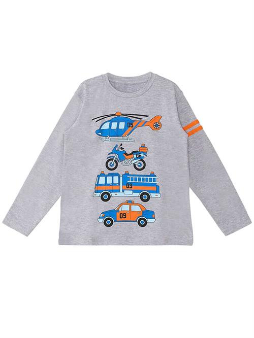 Denokids Erkek Çocuk Rescue Team Tişört Pantolon Takım Gri MS-21S1-038