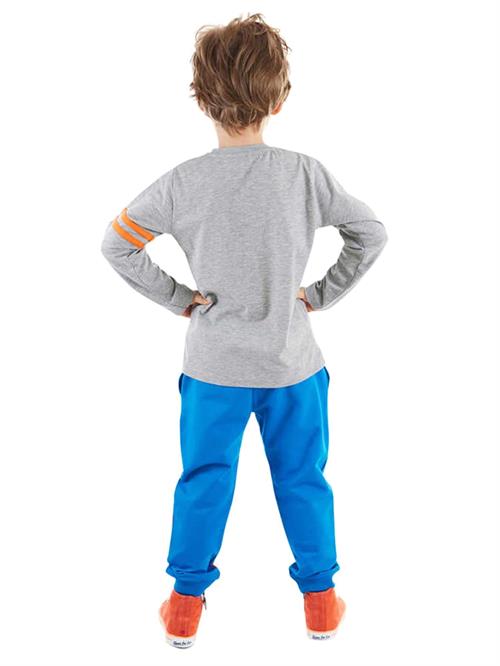 Denokids Erkek Çocuk Rescue Team Tişört Pantolon Takım Gri MS-21S1-038