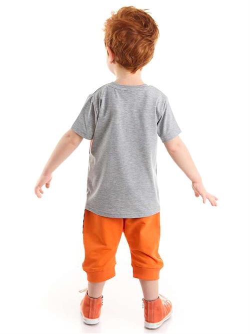 Denokids Erkek Çocuk Roar Kaplan T-shirt Kapri Şort Takım CFF-22Y1-049