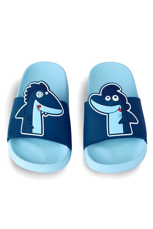 Denokids Erkek Çocuk Shark Terlik Mavi CFF-24Y2-035