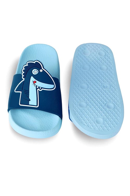Denokids Erkek Çocuk Shark Terlik Mavi CFF-24Y2-035