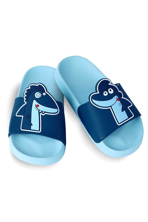 Denokids Erkek Çocuk Shark Terlik Mavi CFF-24Y2-035