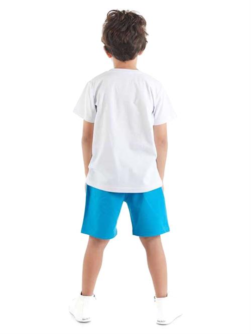 Denokids Erkek Çocuk Tatil T-shirt Şort Takım MS-23Y1-078