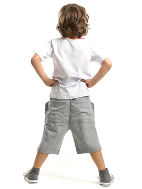 Denokids Erkek Çocuk Timsah Baggy Tişört Şort Takım Cff-19Y1-173