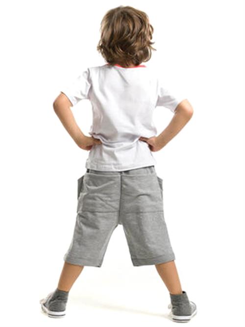 Denokids Erkek Çocuk Timsah Baggy Tişört Şort Takım Cff-19Y1-173