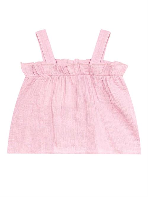 Denokids Kız Bebek Çocuk Müslin Bluz Şort Takım Pembe CFF-24Y1-055