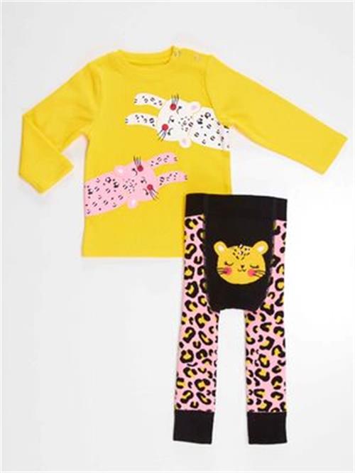Denokids Kız Bebek Leopar Tshirt  Cff-22S1-177