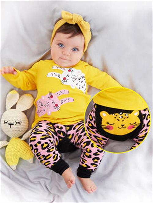 Denokids Kız Bebek Leopar Tshirt  Cff-22S1-177