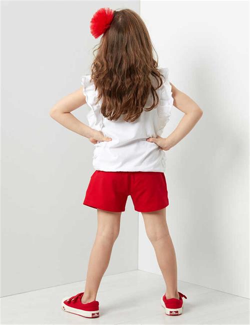 Denokids Kız Çocuk Bug Love T-shirt Şort Takım CFF-19Y1-101
