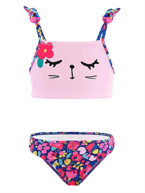 Denokids Kız Çocuk Çiçekli Kedi Bikini CFF-23Y2-001