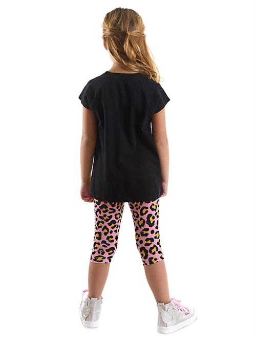 Denokids Kız Çocuk Leopar ve Zebra Tunik Tayt Takım MS-24Y1-072