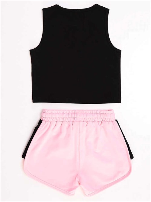 Denokids Kız Çocuk Rock Life Crop Top Şort Takım MS-21Y1-020