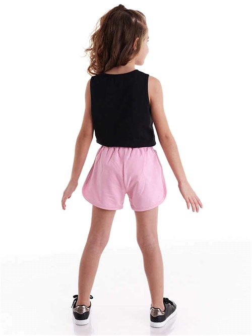 Denokids Kız Çocuk Rock Life Crop Top Şort Takım MS-21Y1-020
