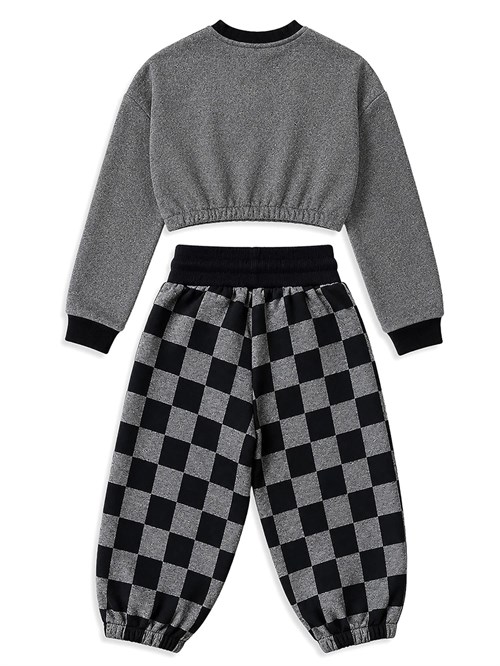 Denokids Kız Çocuk Smile Eşofman Takımı Antrasit CFF-26S1-047