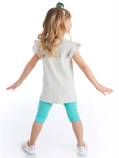 Denokids Kız Çocuk Süslü Zürafa T-Shirt Tayt Takım CFF-21Y2-039