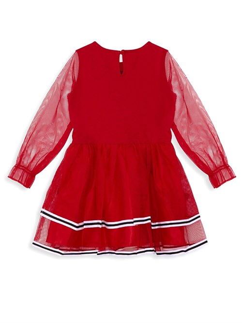 Denokids Kız Çocuk Tüllü Geyik Yılbaşı Tütü Elbise Kırmızı CFF-18K1-067
