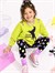 Denokids Kız Çocuk Unicorn Puantiyeli Tayt Sweatshirt Takım Fıstık Yeşili CFF-26S1-069