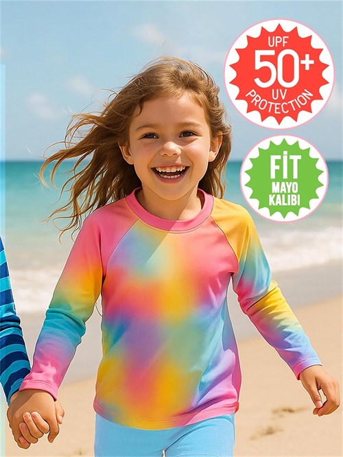 Denokids Kız Çocuk UV Korumalı Batik Mayo Tişört CFF-25Y1-169