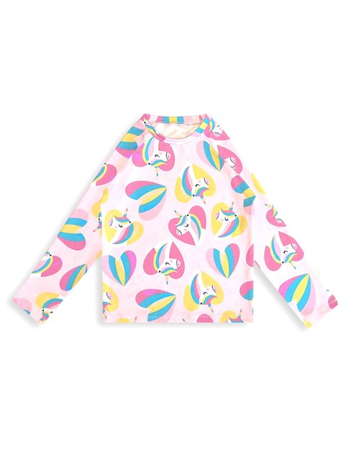 Denokids Kız Çocuk UV Korumalı Unicorn Mayo Tişört CFF-26Y1-121