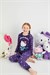 Denokids Kız Çocuk  Uzun Kol Pamuklu Pijama Takımı Mor DM09-ROZ-61