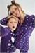 Denokids Kız Çocuk  Uzun Kol Pamuklu Pijama Takımı Mor DM09-ROZ-61