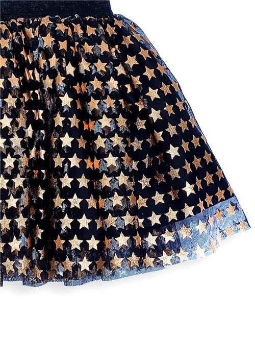 Denokids Kız Çocuk Yıldız Siyah Tüllü Tütü Etek Siyah CFF-25S1-035