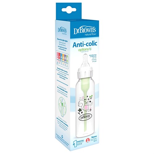 Dr. Brown’s Sincap Desenli Antikolik Options Dar Ağız PP Biberon 250ml 81108