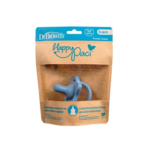 Dr Browns Happy Paci Silikon Emzik 0-6 Ay Mavi 11008