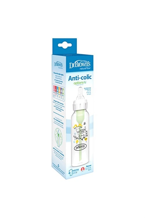 Dr. Brown’s Keçi Desenli Antikolik Options Dar Ağız PP Biberon 250ml 81107