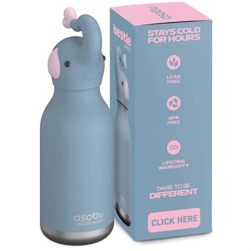 Globber Asobu Bestle Bottle Pipetli Çelik Suluk Elephant SBV44-ELEPHANT