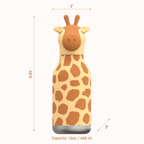 Globber Asobu Bestle Bottle Pipetli Çelik Suluk Giraffe SBV44-GIRAFFE