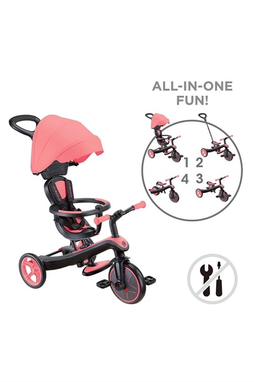 Globber Explorer 4in1 Trike Bisiklet Pembe 634-110