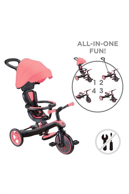 Globber Explorer 4in1 Trike Bisiklet Pembe 634-110