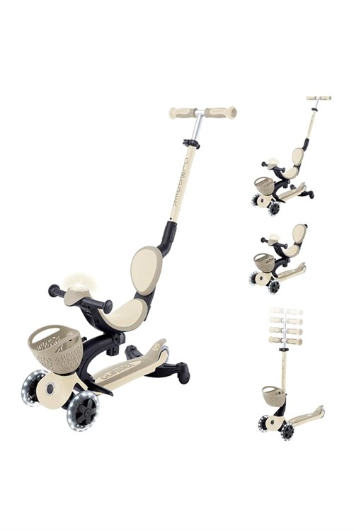 Globber Go Up Baby 360 Işıklı Scooter Koyu Bej 844-466