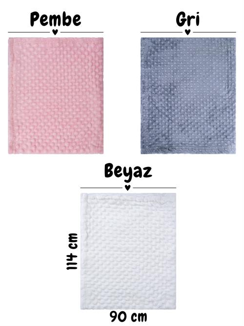 Golden Unisex Bebek Battaniye Beyaz 90*110 