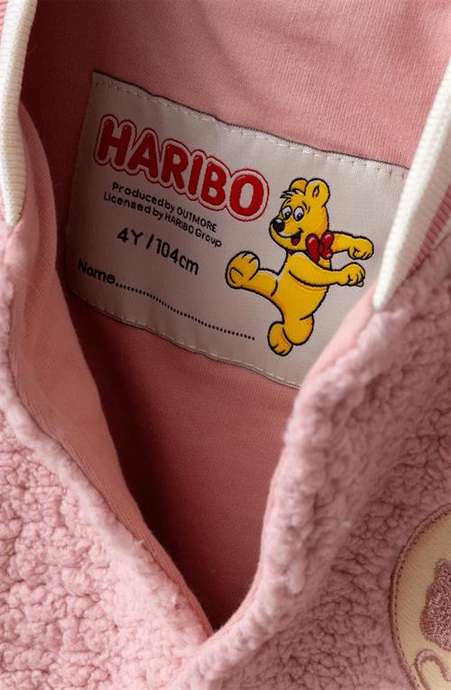 Haribo Kız Çocuk Polar Kolej Ceketi Pudra P104