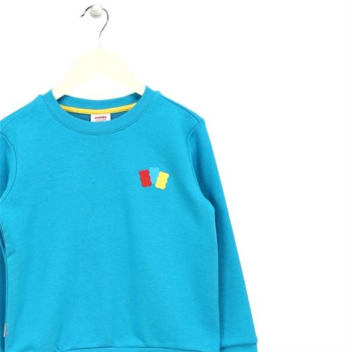 Haribo Unisex Çocuk Baskılı Sweatshirt Turkuaz HRBTXT300