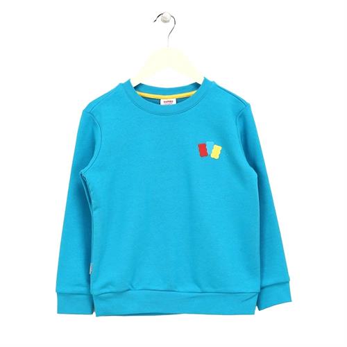Haribo Unisex Çocuk Baskılı Sweatshirt Turkuaz HRBTXT300