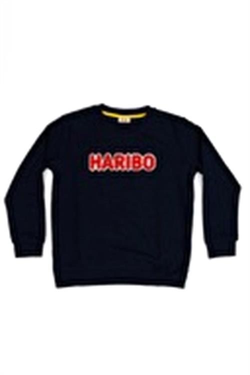 Haribo Unisex Çocuk Kabartmalı Sweatshirt Lacivert HRBTXT308