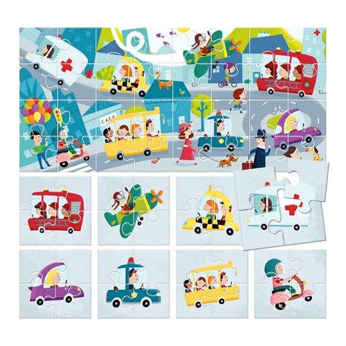 Headu 8+1 City Puzzle (2-5 Yaş) IT20508