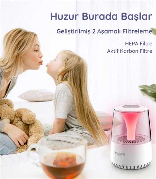 Hubble Pure Hava Temizleyici + Gece Lambası ve Bt Hoparlör
