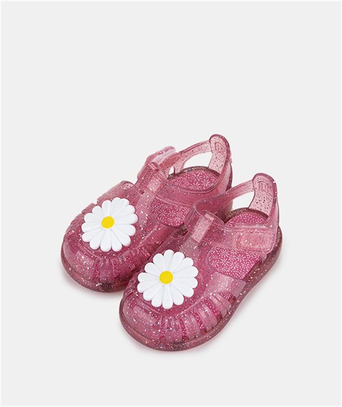 İgor Kız Çocuk Tobby Gloss Flor Simli Sandalet Fuşya S10322-387