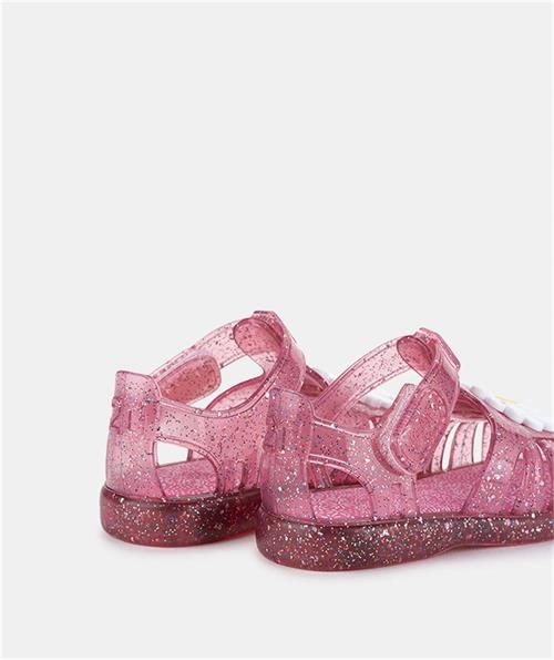 İgor Kız Çocuk Tobby Gloss Flor Simli Sandalet Fuşya S10322-387