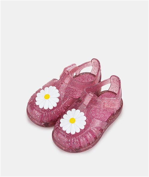 İgor Kız Çocuk Tobby Gloss Flor Simli Sandalet Fuşya S10322-387