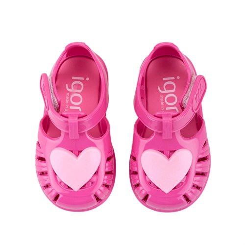 İgor Kız Çocuk Tobby Gloss Love Sandalet Fuchsia S10310-007