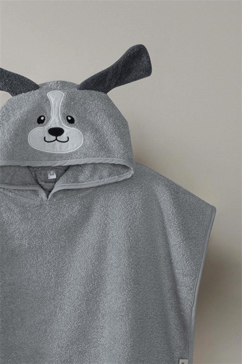 Kanz Bebek Dog Havlu Panço Gri KNZ-038